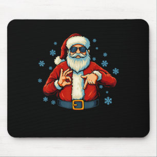 Funny 67 Christmas Santa Claus Hands Six Seven Num Mouse Mat