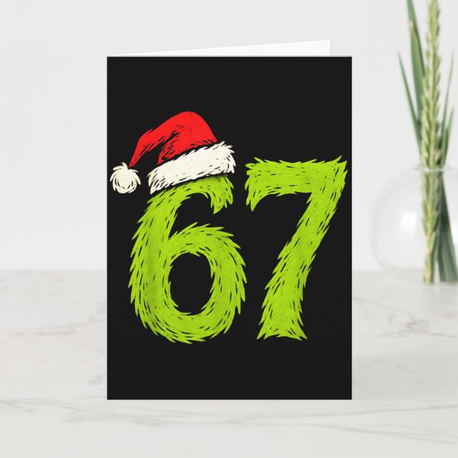Funny 67 Christmas Six Seven Meme 6 7 Teens Boys G Card (Front)