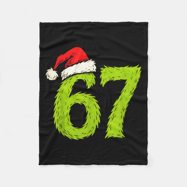 Funny 67 Christmas Six Seven Meme 6 7 Teens Boys G Fleece Blanket (Front)