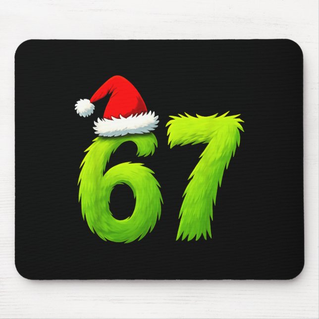 Funny 67 Christmas Six Seven Meme 6 7 Teens Boys G Mouse Mat (Front)