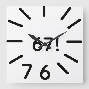 funny 67 clock