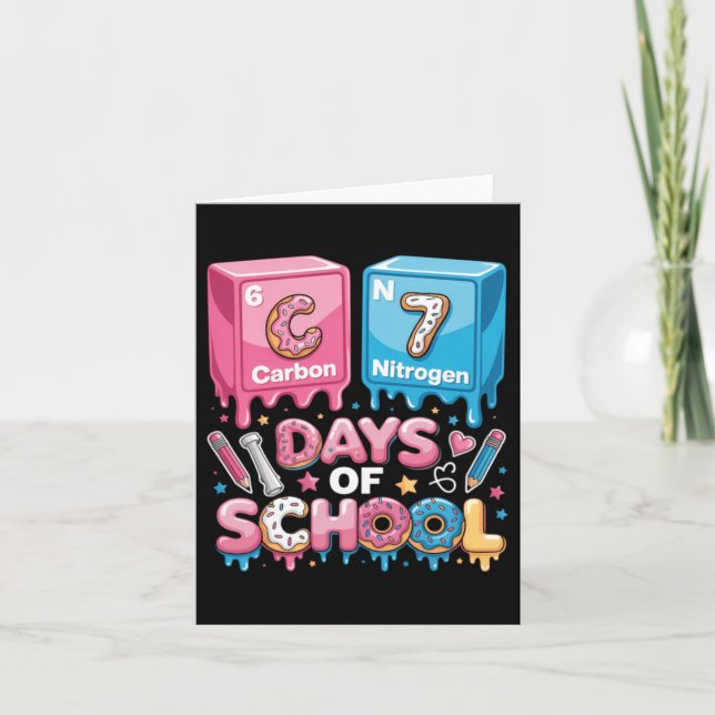 Funny 67 Days Of School Cute Stem Classroom Gift Card (Front)