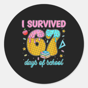 Funny 67 Days Of School Meme Teacher Student Tee  Classic Round Sticker