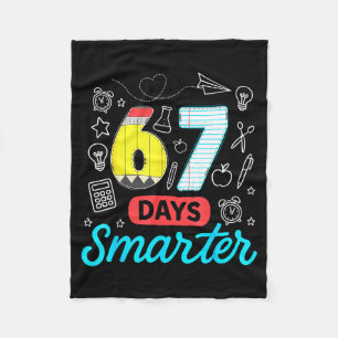 Funny 67 Days Smarter Six Seven Meme Teachers Stud Fleece Blanket