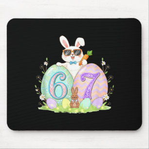 Funny 67 easter meme funny six seven easter egg mouse mat