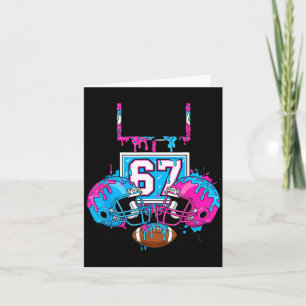 Funny 67 Football Ice Cream Drip 67th Srts Men &am Card