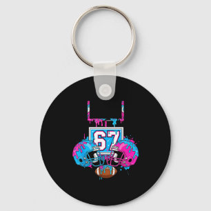 Funny 67 Football Ice Cream Drip 67th Srts Men &am Key Ring