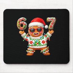 Funny 67 Gingerbread Six Seven Ice Cream Drip Chri Mouse Mat