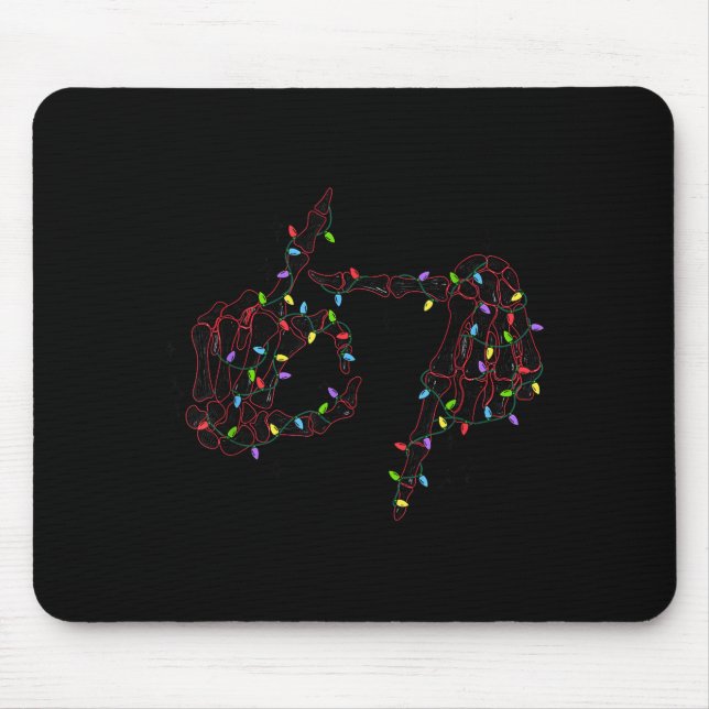 Funny 67 Hand Six Seven Meme Brainrot Christmas Xm Mouse Mat (Front)