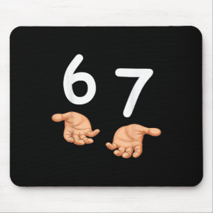 Funny 67 Hands Six Seven Meme Number 6 And 7 Gen A Mouse Mat