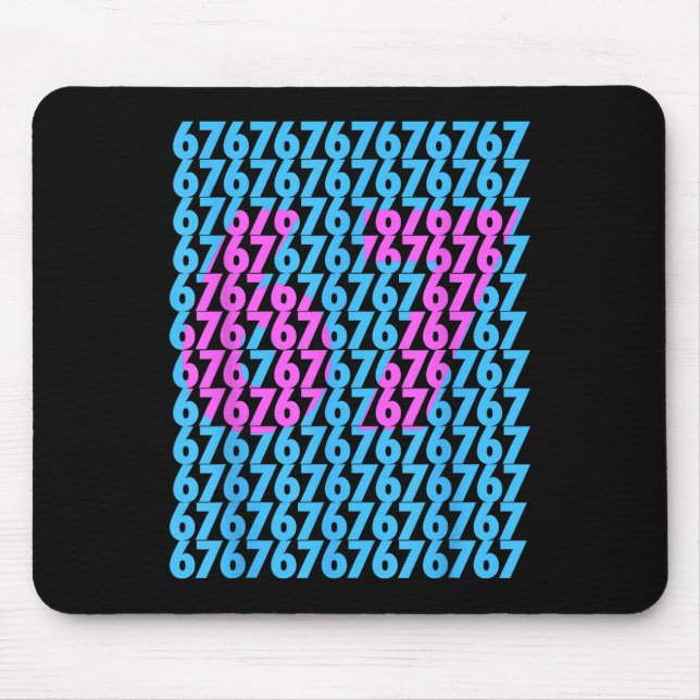 Funny 67 Hidden 6 7 Meme Middle School 6 7 Funny 6 Mouse Mat (Front)