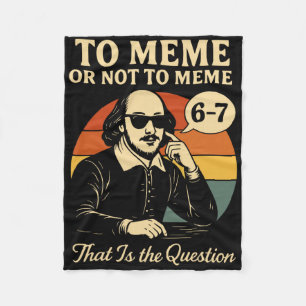 Funny 67 History Reading Teacher Literature 6 7 Me Fleece Blanket