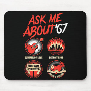 Funny 67 History Teacher Teacher 6 7 Funny Overuse Mouse Mat