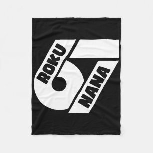 Funny 67 Japanese Meme Roku Nana Graphic Design Fleece Blanket