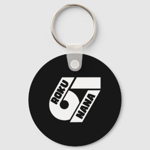 Funny 67 Japanese Meme Roku Nana Graphic Design  Key Ring