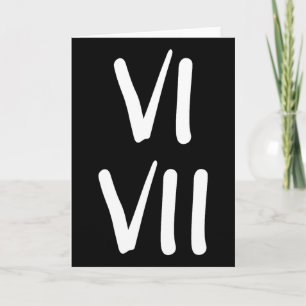 Funny 67 Kids Joke 6 And 7 Roman Numerals Card