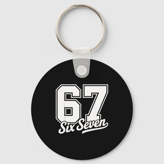 Funny 67 Meme 6 7  Key Ring (Front)