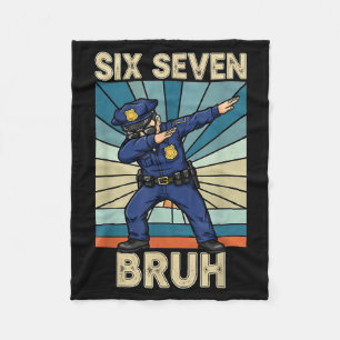 Funny 67 Meme 6 7 Six Seven Liceman Lice Officer R Fleece Blanket