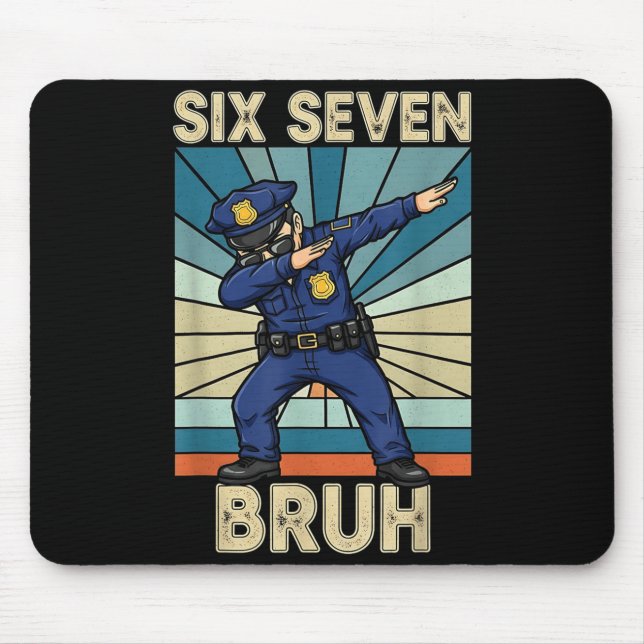 Funny 67 Meme 6 7 Six Seven Liceman Lice Officer R Mouse Mat (Front)