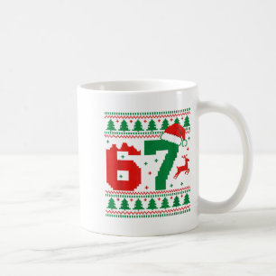 Funny 67 Meme 6 7 Ugly Sweater Christmas Kids Men  Coffee Mug