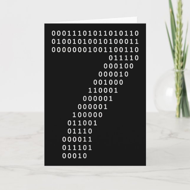 Funny 67 Meme Binary Code Tech Geek Digital Six Se Card (Front)