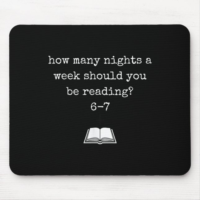 Funny 67 Meme Book Lover & Reading Humor Bookworms Mouse Mat (Front)