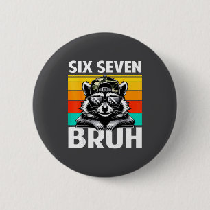 Funny 67 Meme Boys Kids Camo Hat Six Seven Bruh Ra 6 Cm Round Badge