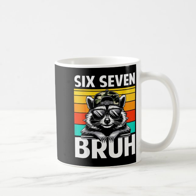 Funny 67 Meme Boys Kids Camo Hat Six Seven Bruh Ra Coffee Mug (Right)