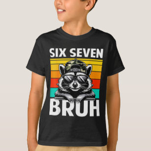 Funny 67 Meme Boys Kids Camo Hat Six Seven Bruh Ra T-Shirt