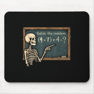 Funny 67 Meme Brainrot Joke Halloween Skeleton Mat Mouse Mat
