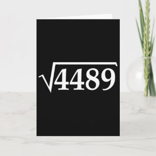 Funny 67 Meme Brainrot Square Root 4489 Slang Math Card