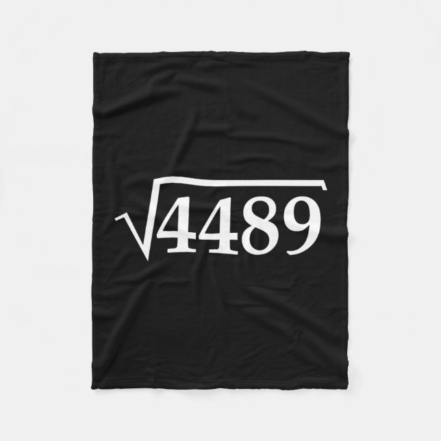 Funny 67 Meme Brainrot Square Root 4489 Slang Math Fleece Blanket (Front)