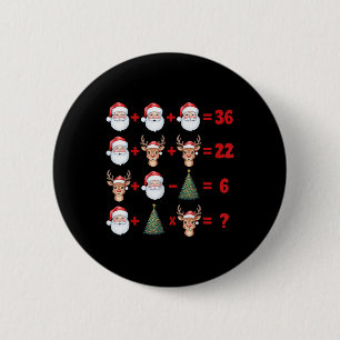 Funny 67 Meme Christmas Math Teacher Santa Six Sev 6 Cm Round Badge