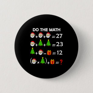 Funny 67 Meme Christmas Math Teacher Santa Six Sev 6 Cm Round Badge