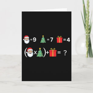 Funny 67 Meme Christmas Math Teacher Santa Six Sev Card