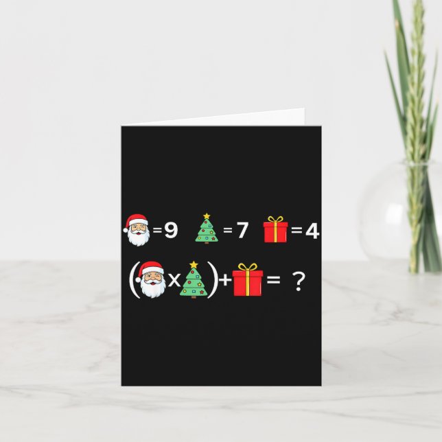 Funny 67 Meme Christmas Math Teacher Santa Six Sev Card (Front)