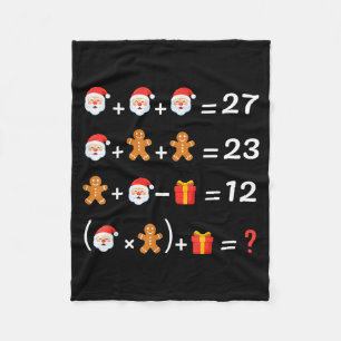 Funny 67 Meme Christmas Math Teacher Santa Six Sev Fleece Blanket