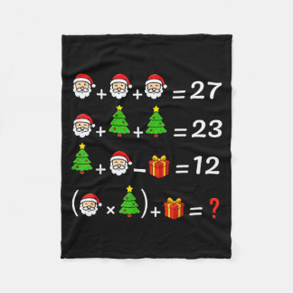 Funny 67 Meme Christmas Math Teacher Santa Six Sev Fleece Blanket