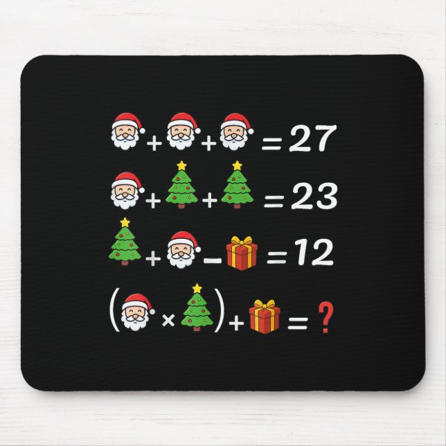 Funny 67 Meme Christmas Math Teacher Santa Six Sev Mouse Mat (Front)