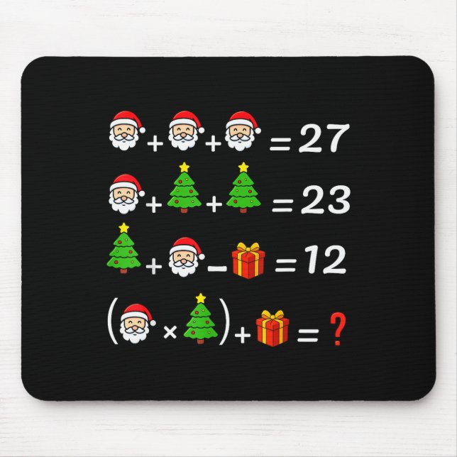 Funny 67 Meme Christmas Math Teacher Santa Six Sev Mouse Mat (Front)