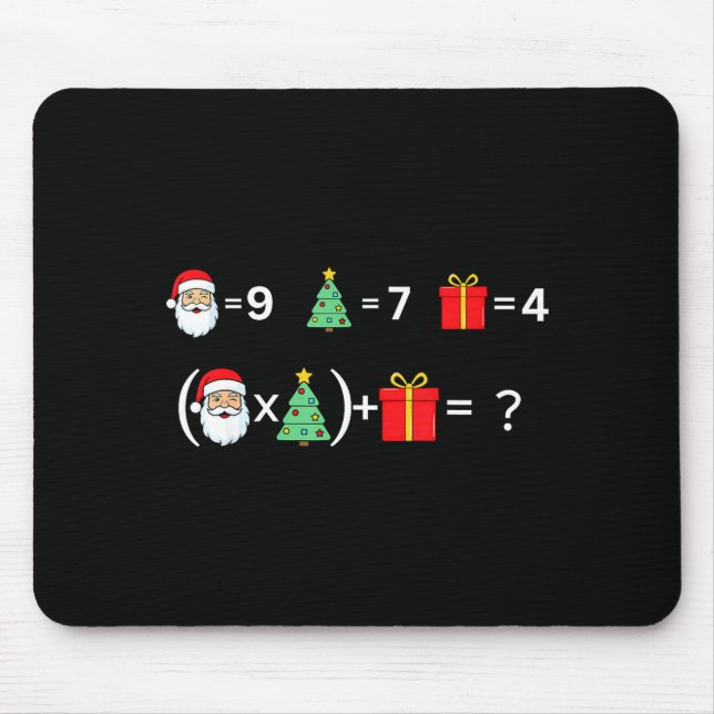 Funny 67 Meme Christmas Math Teacher Santa Six Sev Mouse Mat (Front)