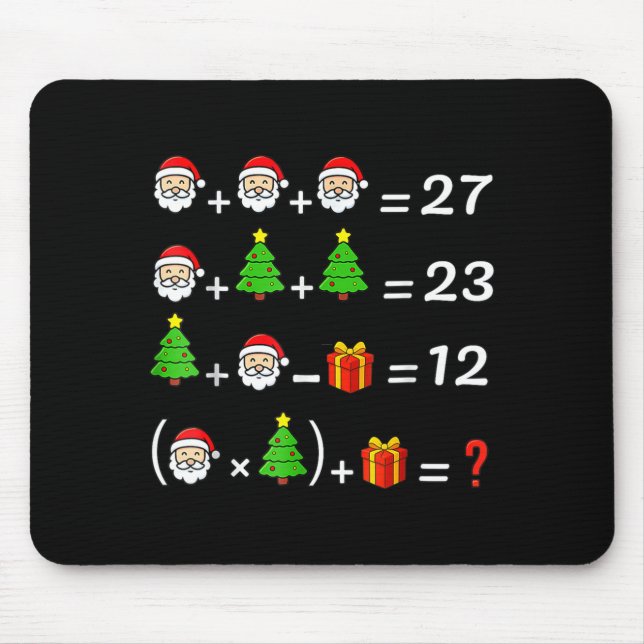 Funny 67 Meme Christmas Math Teacher Santa Six Sev Mouse Mat (Front)