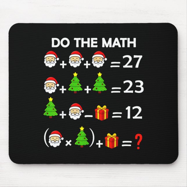 Funny 67 Meme Christmas Math Teacher Santa Six Sev Mouse Mat (Front)