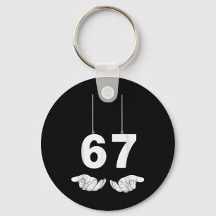 Funny 67 Meme Costume Six Seven Halloween Gen Z _1 Key Ring