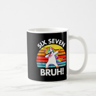 Funny 67 Meme Dabbing Unicorn Six Seven 6 7 Kids Coffee Mug