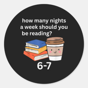 Funny 67 Meme English Teacher Reading Book Lover H Classic Round Sticker