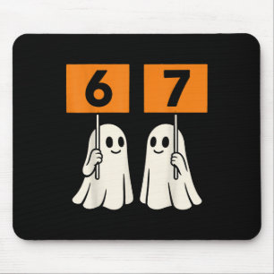 Funny 67 Meme Halloween Trendy Six Seven Ghosts 6- Mouse Mat