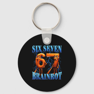Funny 67 Meme Italian Brainrot Tung Tung Sahur Six Key Ring