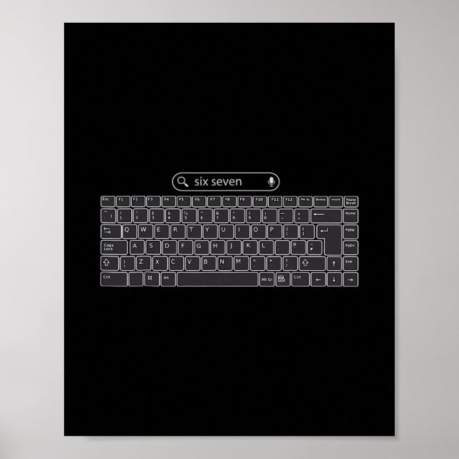 Funny 67 Meme Keyboard Buttons  Poster (Front)
