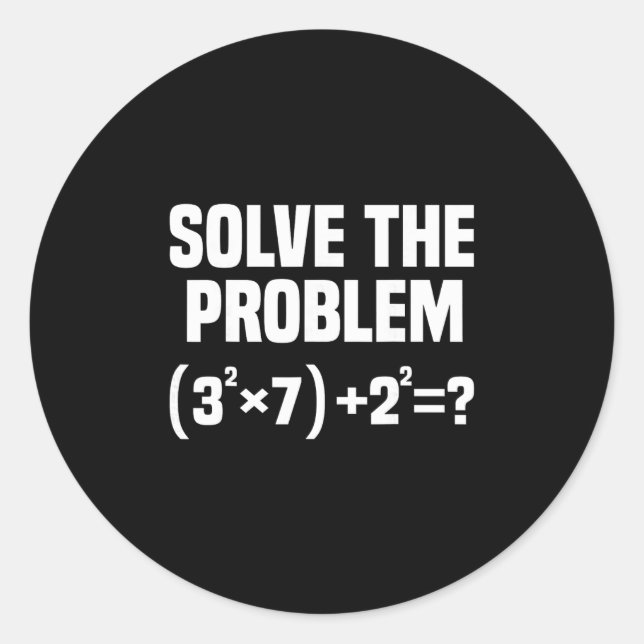 Funny 67 Meme Math Six Seven Teacher Brainrot Joke Classic Round Sticker (Front)